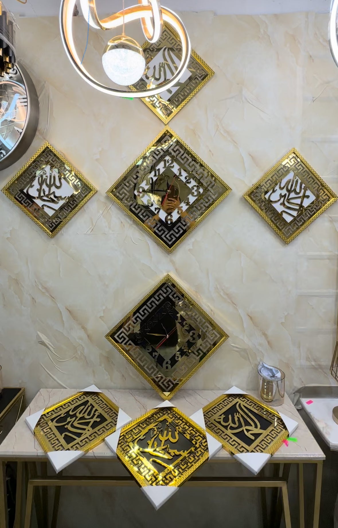 ساعة التسبيحات الإسلامية من شركة الروان + 3 كادر (سبحان الله -الحمدالله-الله أكبر)