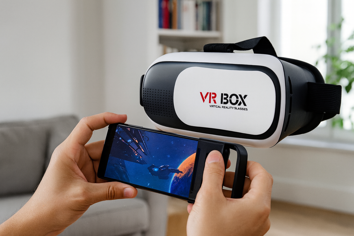 Vr box نظارات عالم افتراضي t